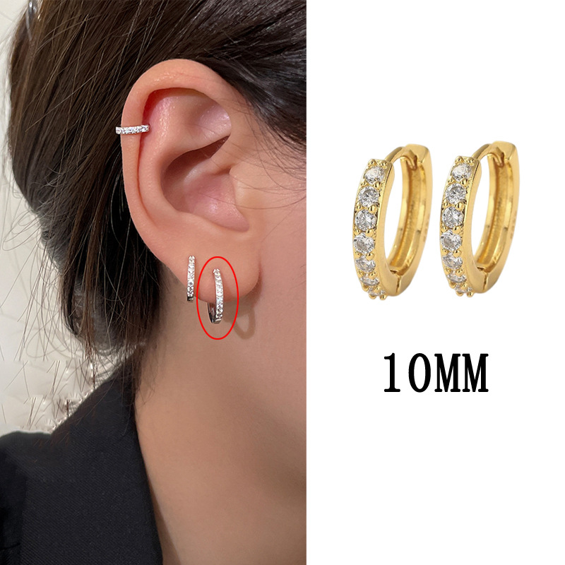 Unisex Rhinestone Ear Cuff for Men Small Ear Cartilage Cuff for Women Healing Ear Hole Wind Earring Simple