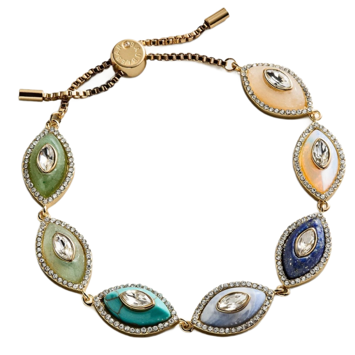 Evil Eye Diamond Inlay Bracelet Stacking Women's Hand Jewelry