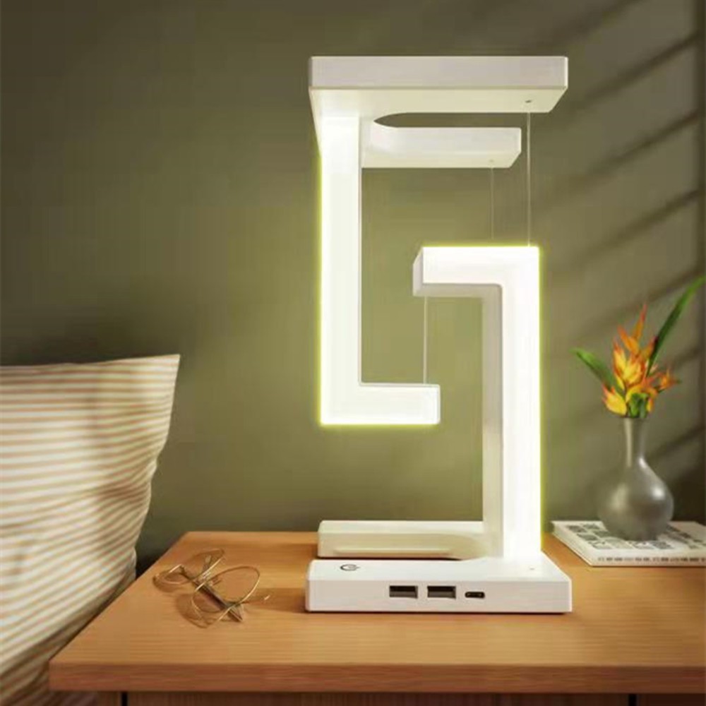 Suspension anti-gravity wireless charging desk lamp LED lamp mobile phone wireless charging function desk lamp home romantic ornament