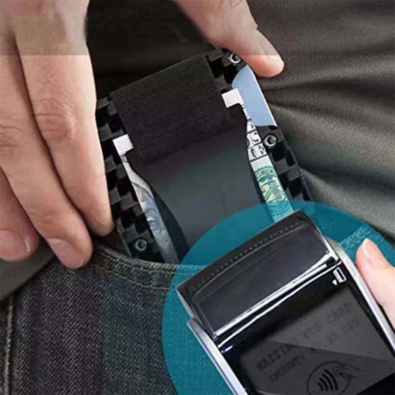 New Metal Card Holder Carbon Fiber Wallet Money Clip RFID Anti-Theft Blocking Technology