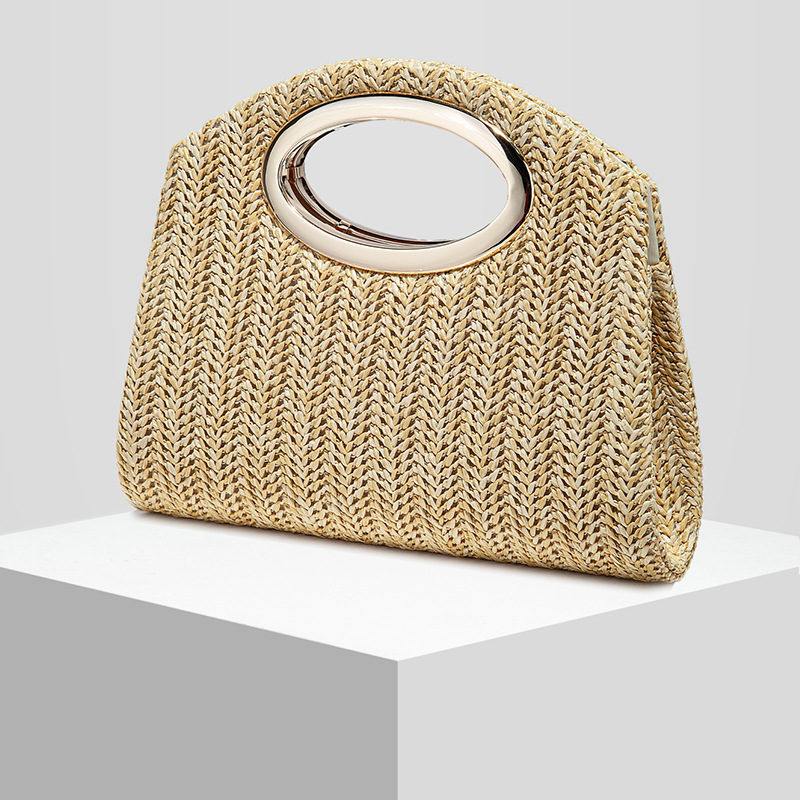 New Women's Woven Stripe Evening Bag Evening Bag Wedding Bag Banquet Handbag Crossbody Bag