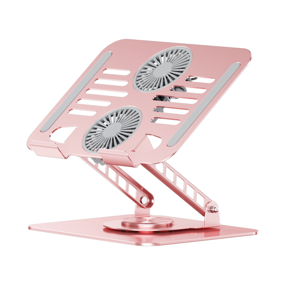 Rotating Lifting Comfort Office Laptop Cooler Dual Fan Carbon Steel Heat Dissipation Stable Not Shaky Thin Lightweight Portable