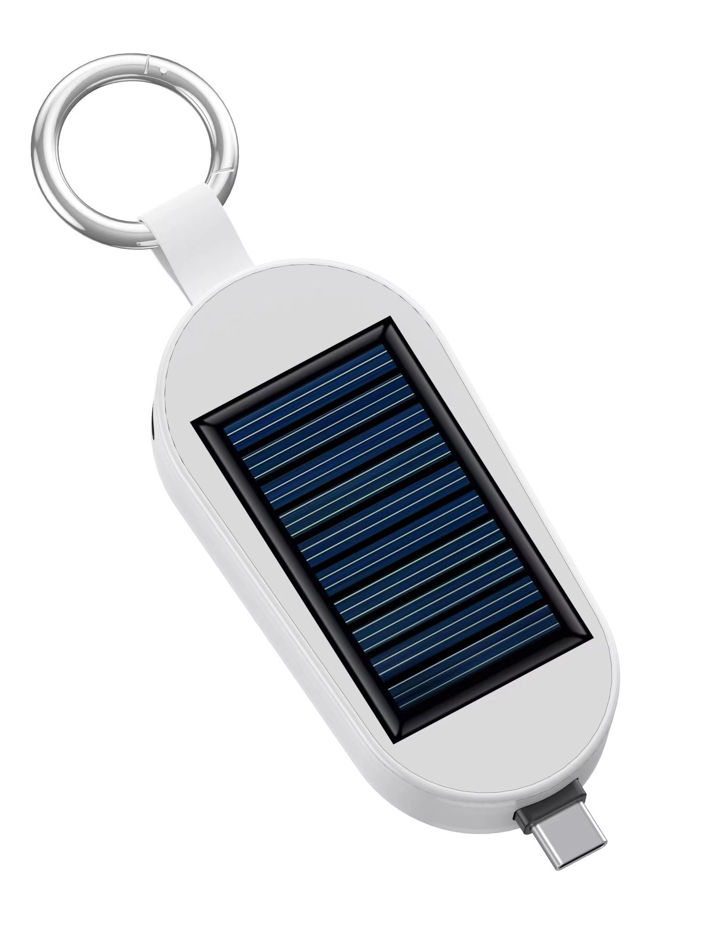 Solar mini keychain power bank phone watch emergency power bank two-in-one plug
