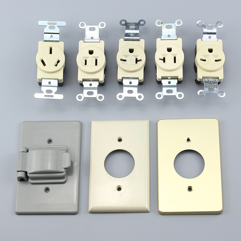 Central and South America American wall socket American standard power socket American standard wall switch ABS panel brass fittings