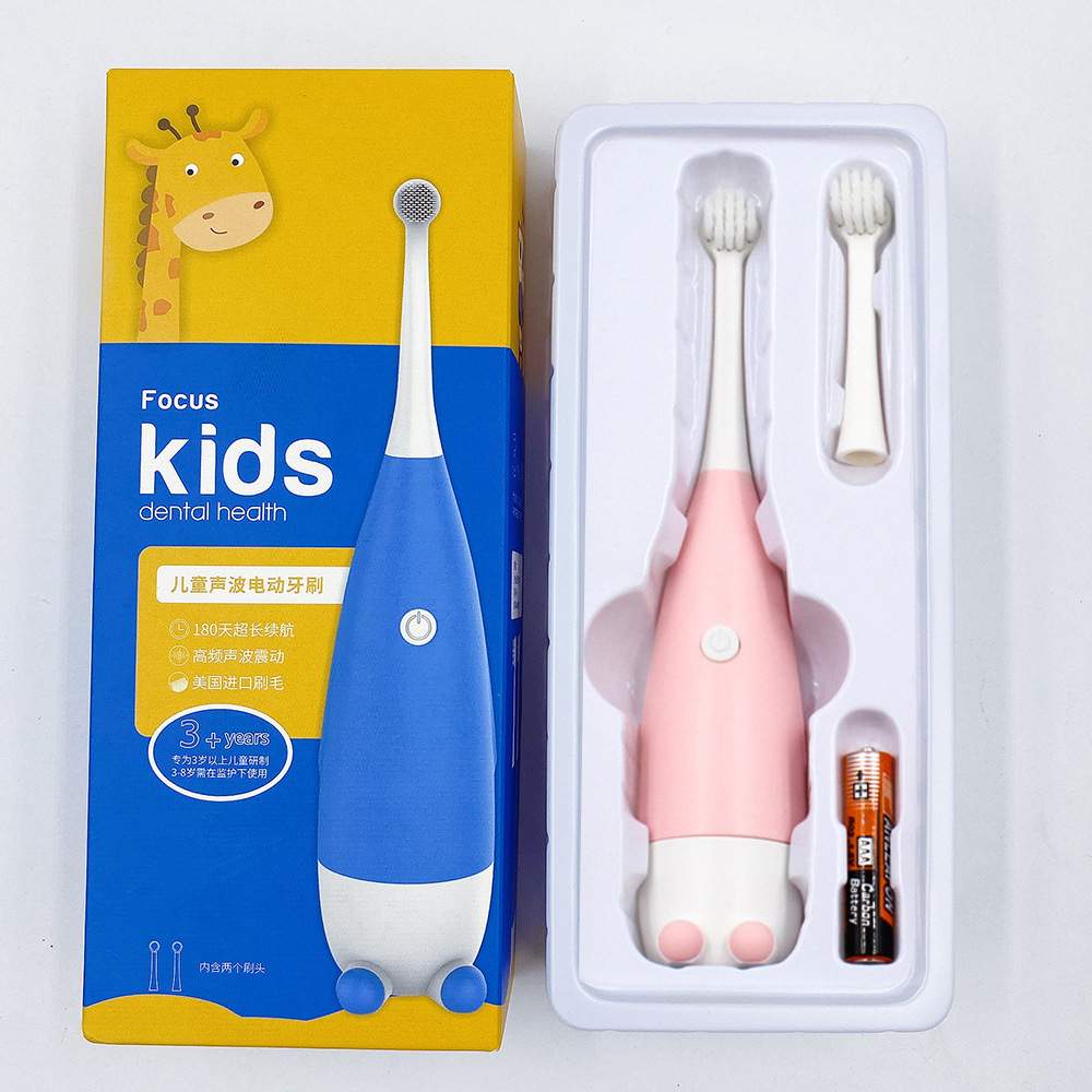 Source Little Yellow Duck Kids Toothbrush Sonic Cartoon Toothbrush Soft Bristle Waterproof Silicone Soft Bristle Toothbrush Set