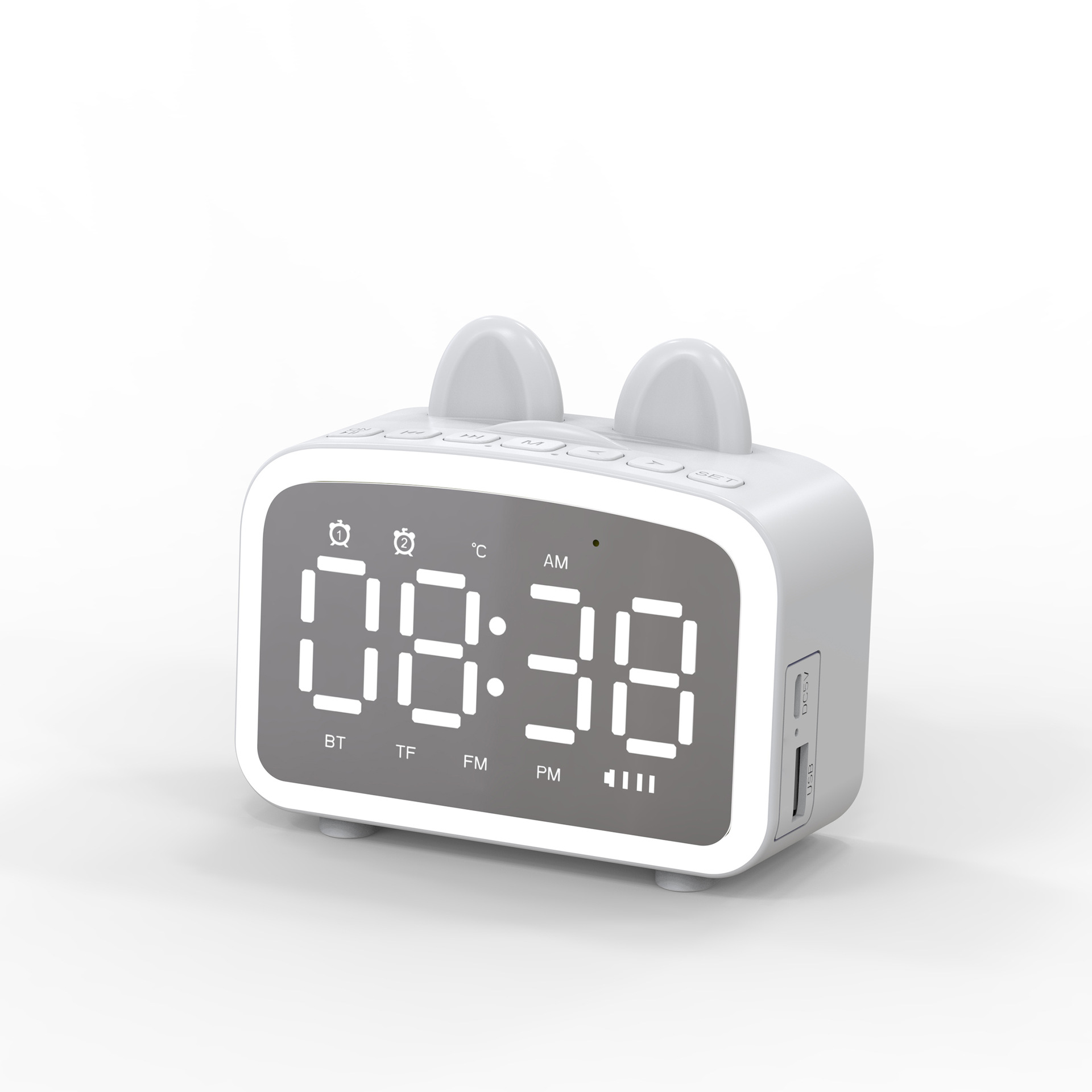 New private mold wireless Bluetooth speaker alarm clock mini card audio gift