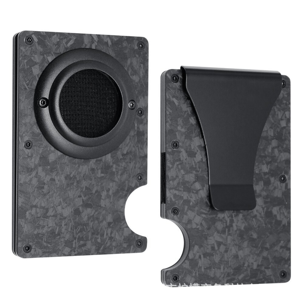 New Forged Carbon Fiber Card Holder RFID Anti-theft Aluminum Alloy Card Clip Anti-demagnetization Metal Card Sleeve