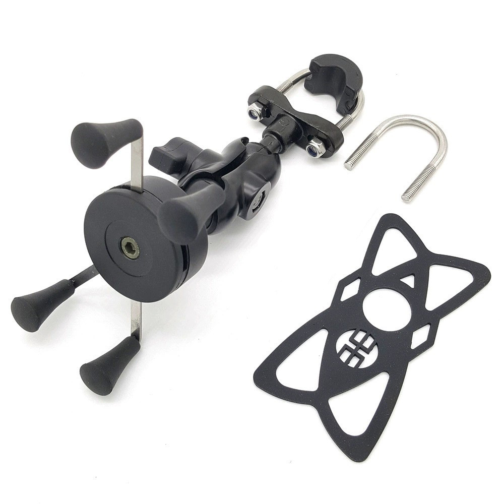 Motorcycle phone mount rechargeable aluminum alloy phone mount with USB charging mount