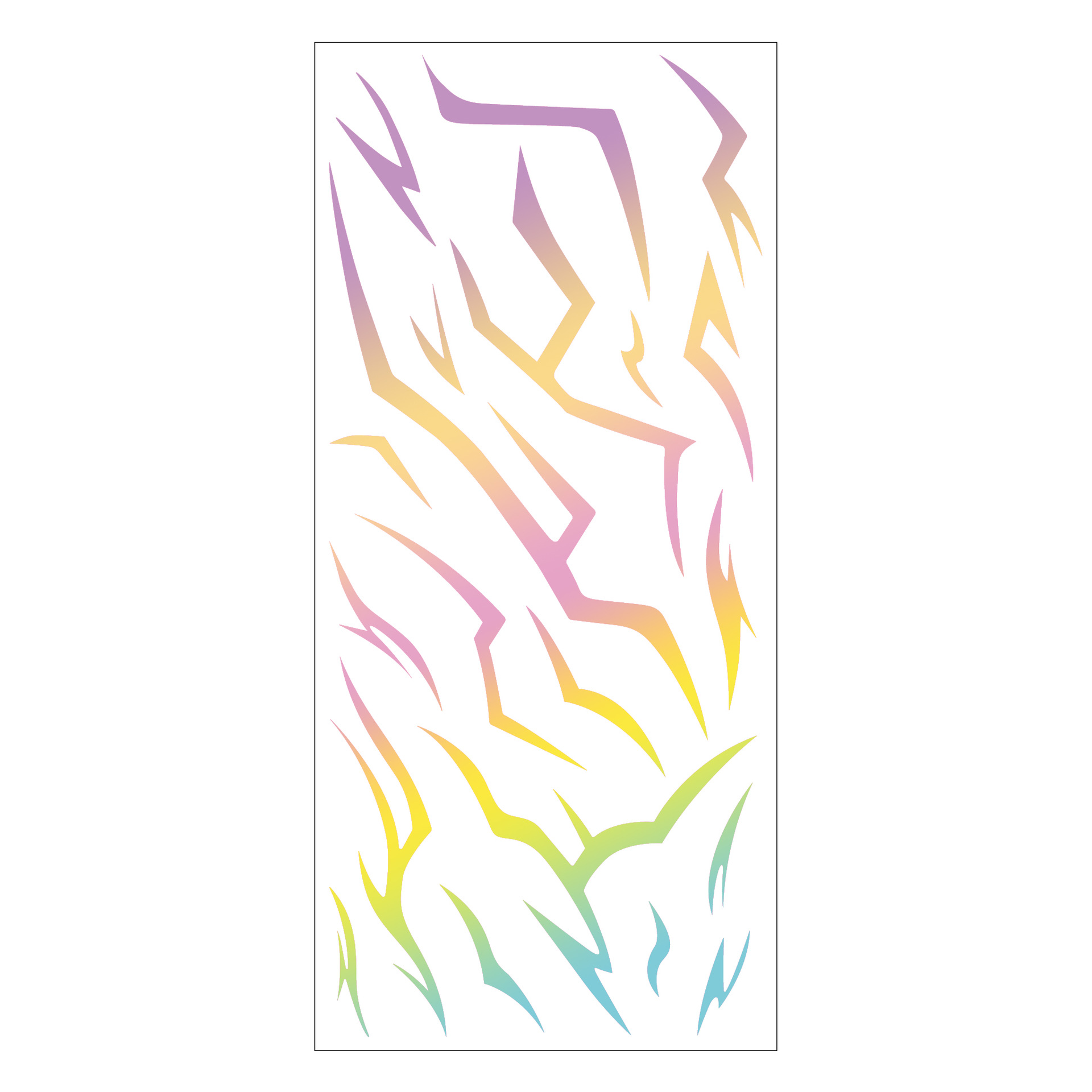 New Anime Laser Lightning Sticker Huntress Girl Group Purple Makeup Tattoo Sticker Demon Boy Band Full Body