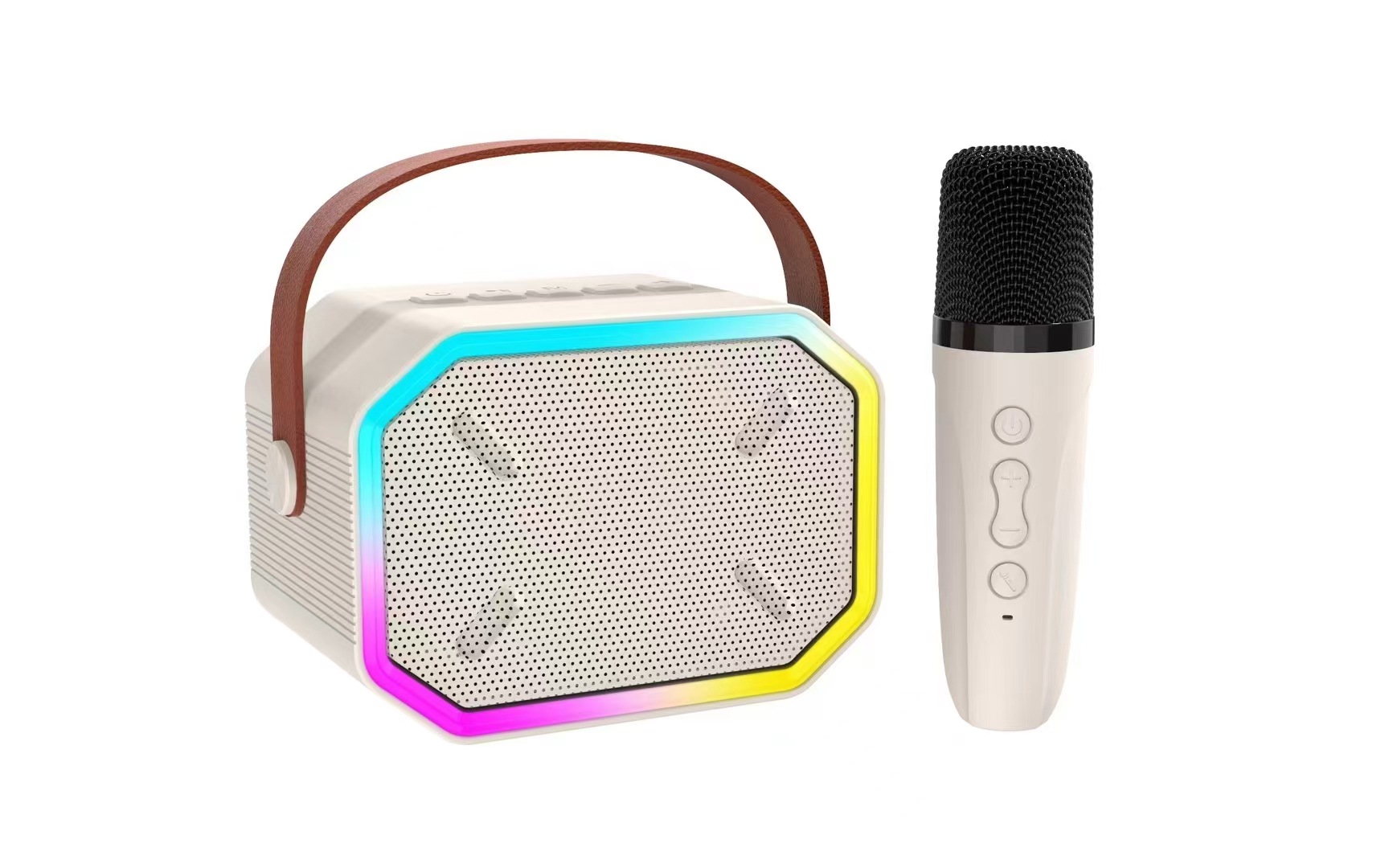 Custom Colorful Bluetooth Audio Home Wireless K Song Microphone All-in-One Outdoor Portable Singing