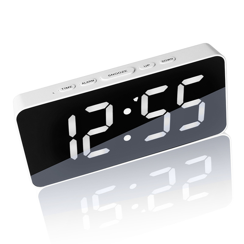 Automatic Correction Japanese Radio Controlled LED Electronic Clock Silent Clock Smart Night Light Alarm Clock Silent Digital Clock