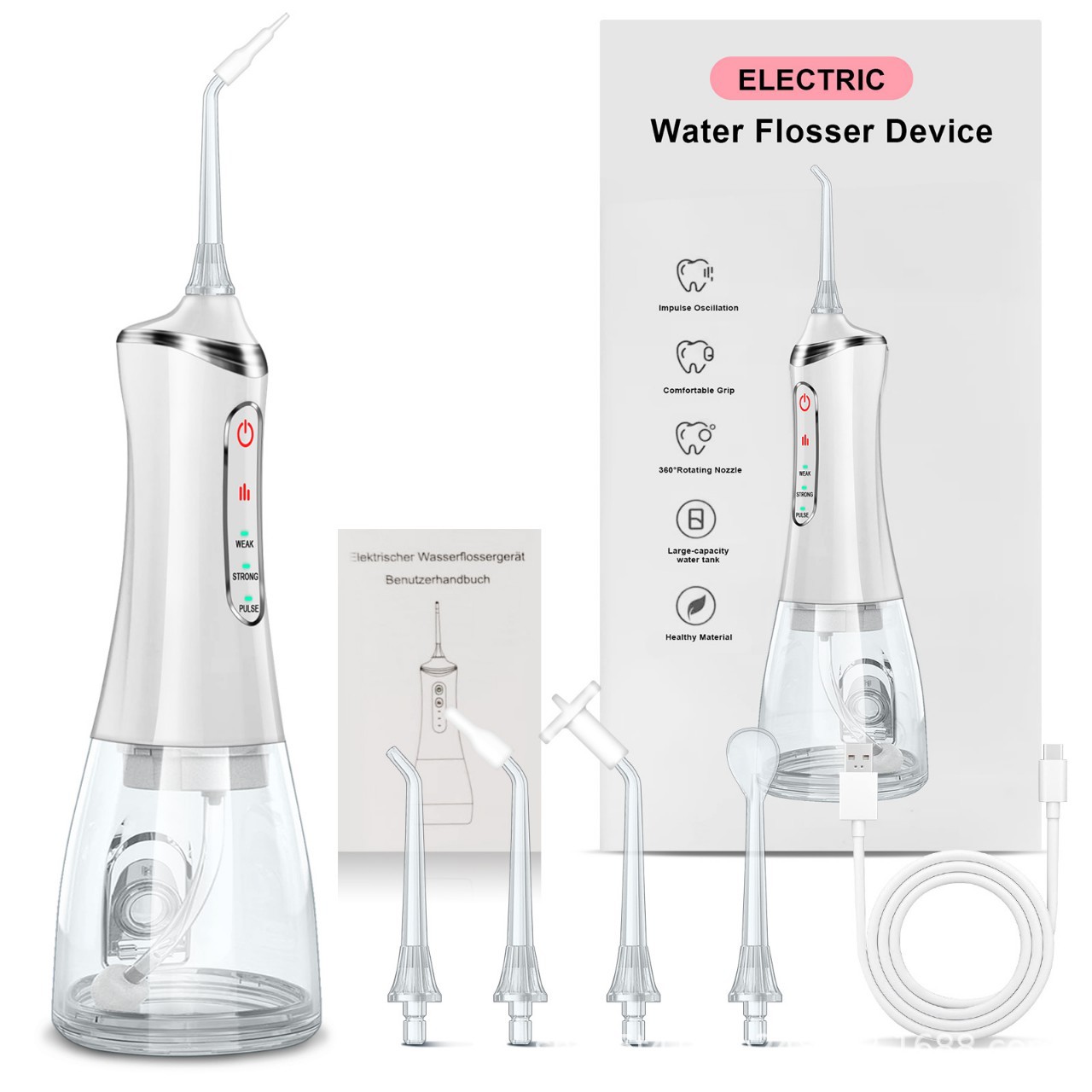 Electric toothbrush water flosser teeth cleaning machine teeth cleaning device residual between teeth dental floss oral teeth whitening device