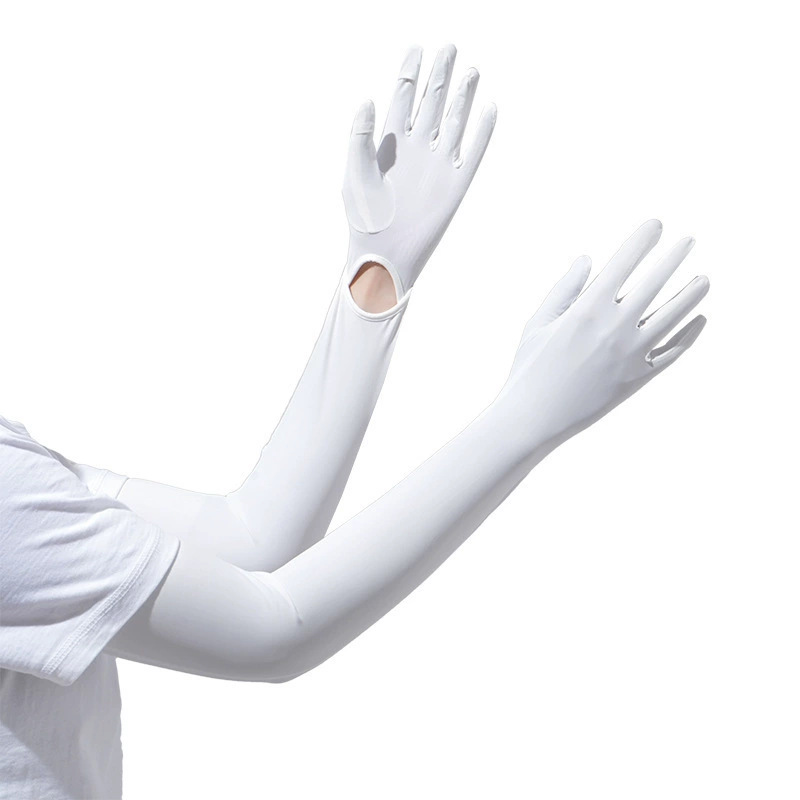 Sun Protection Sleeves, Summer Sun Protection Gloves for Women, Anti-Uv Long Gloves for Driving, Non-Slip, Breathable, Outdoor Cycling Arm Protectors