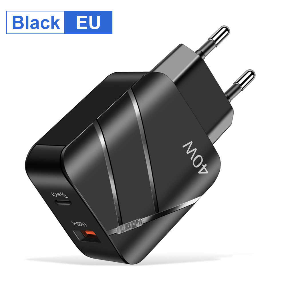 40W PD+QC3.0 Fast Charging Phone Charger Compatible with iPhone 14 Fast Charging PD Charger Travel Charger