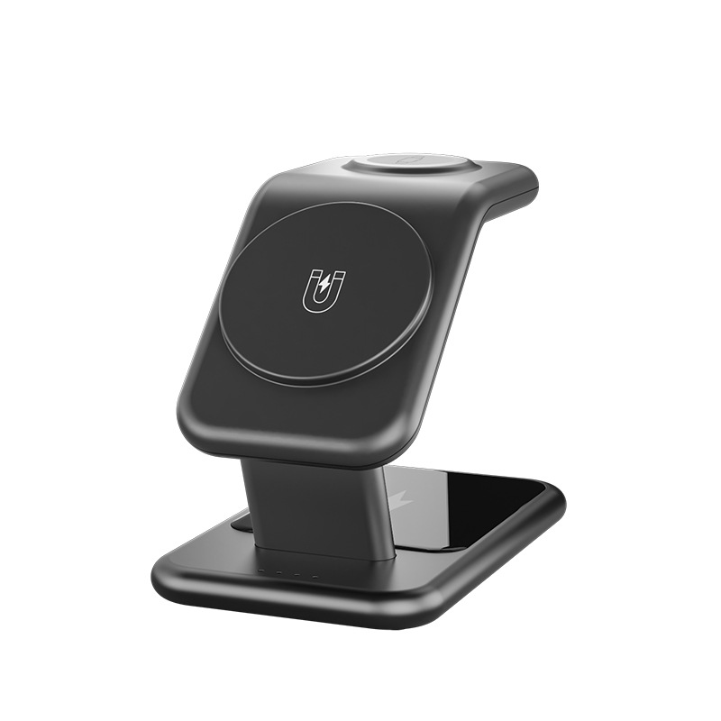 New 15W multifunctional wireless charger, suitable for Apple phone magnetic desktop three-in-one fast charge base