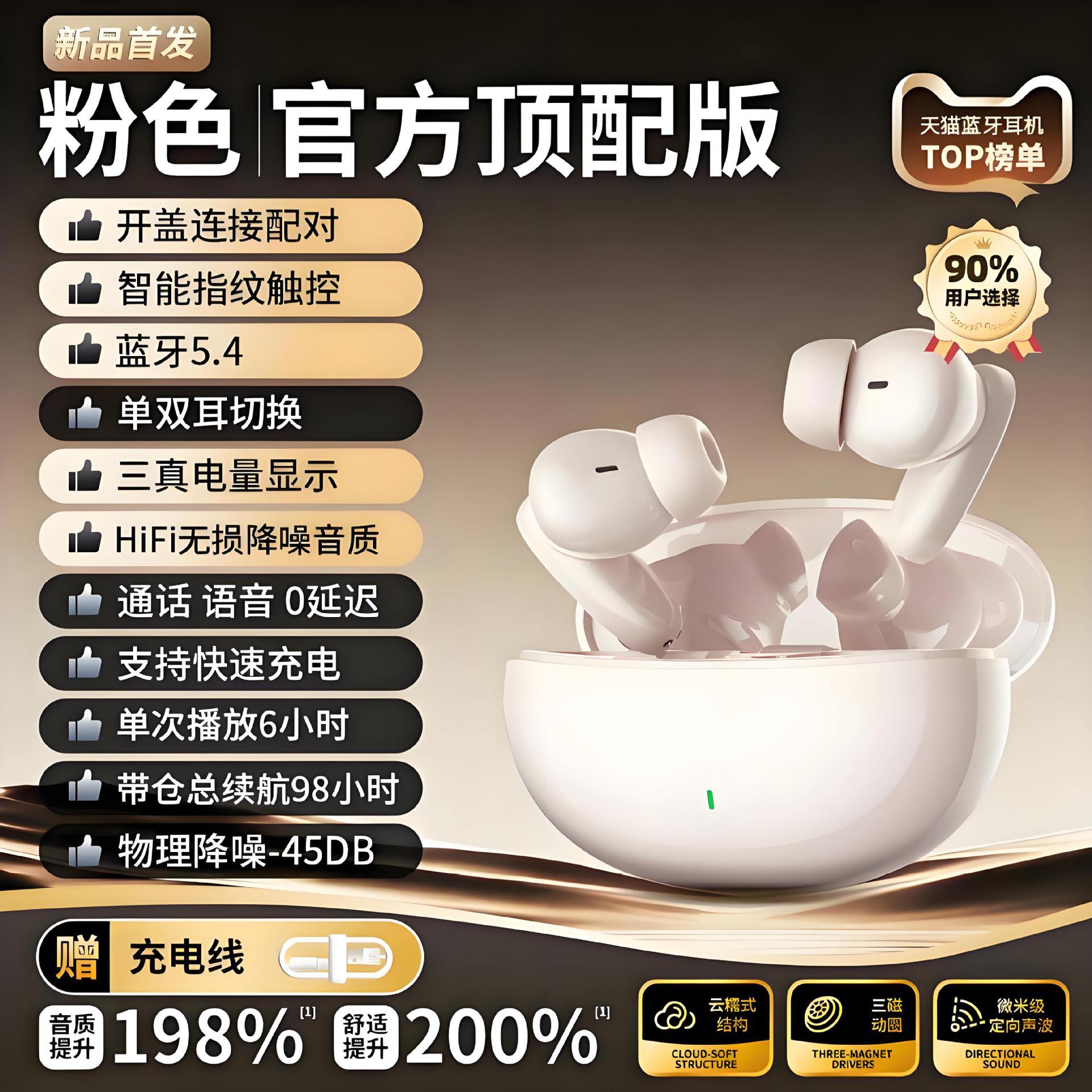 2026 New S90 Bluetooth Earphone Ultra-Long Battery Life In-Ear Sports Stereo Gaming Earphone Wireless Bluetooth