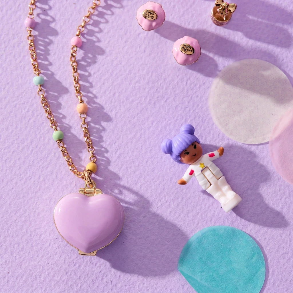 Pink-gold openable photo frame necklace for women, five-pointed star and heart, cute and popular gift necklace