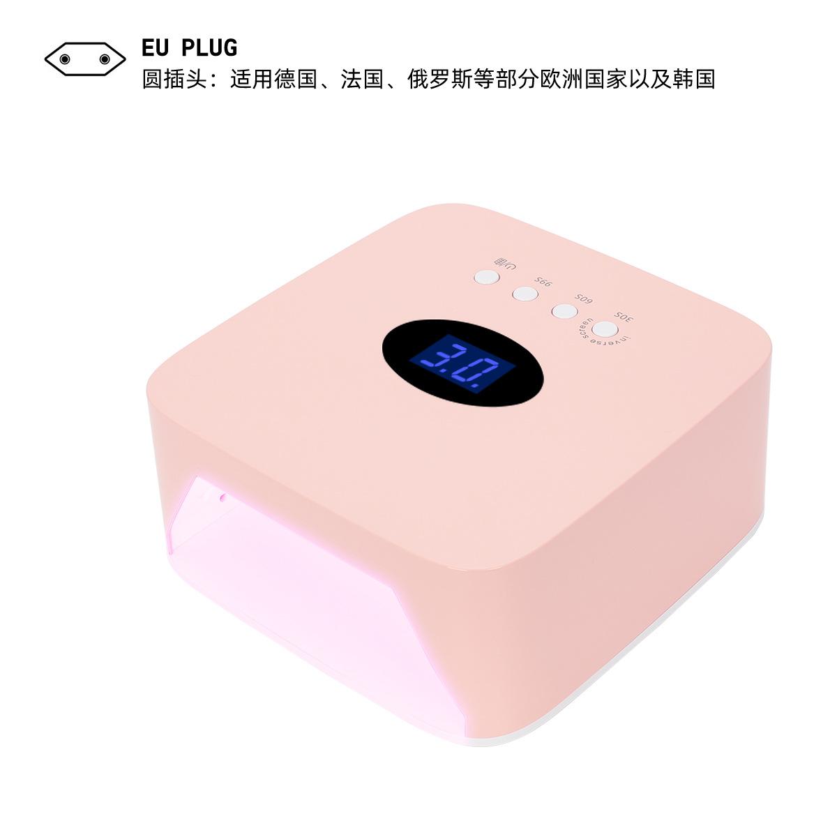 Large Capacity Rechargeable LED UV Lamp Portable Wireless Dual USB Fast Drying Smart Induction Nail Lamp