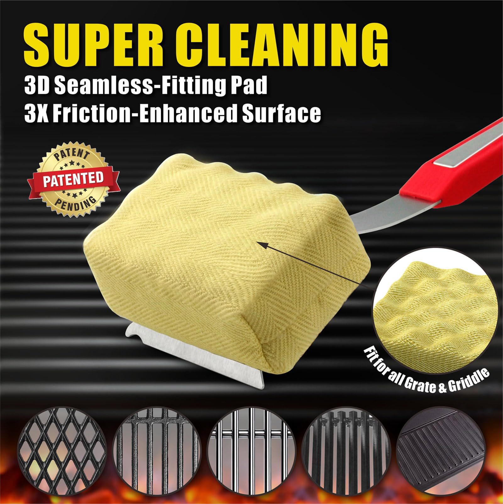 Exclusive Stainless Steel Non-Shedding BBQ Brush Long Handle BBQ Brush Cleaning Brush BBQ Cleaner
