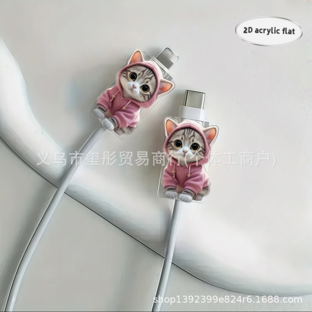 New Acrylic Charging Cable Decoration Suitable for Apple iPhone Lightning Cable Type-C Cable