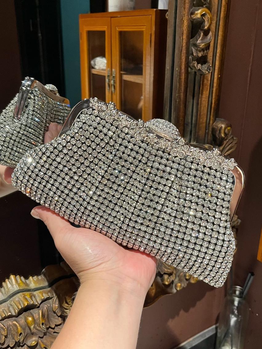 2026 New Luxury Rhinestone Evening Bag Celebrity Clutch Bride Wedding Bag Dress Bag Diamond Banquet Clutch Women