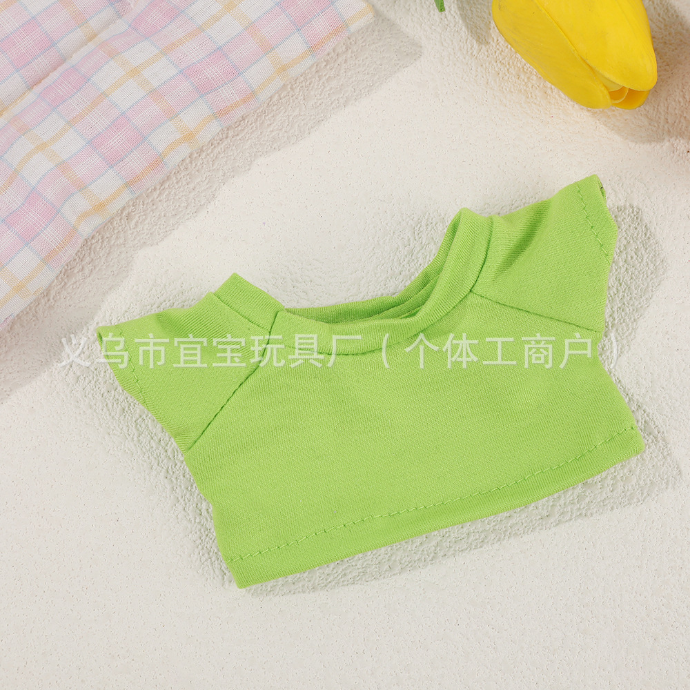13cm 23cm Solid Color Cotton Doll T-shirt Small Top West Highland White Terrier Dog Plush Toy Clothes Retail Toy