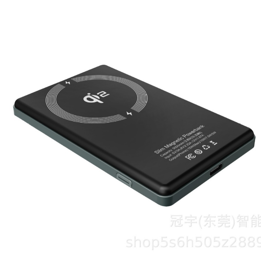 New QI2 wireless magnetic charging bank aluminum alloy 15W small portable ultra-thin fast charging power bank