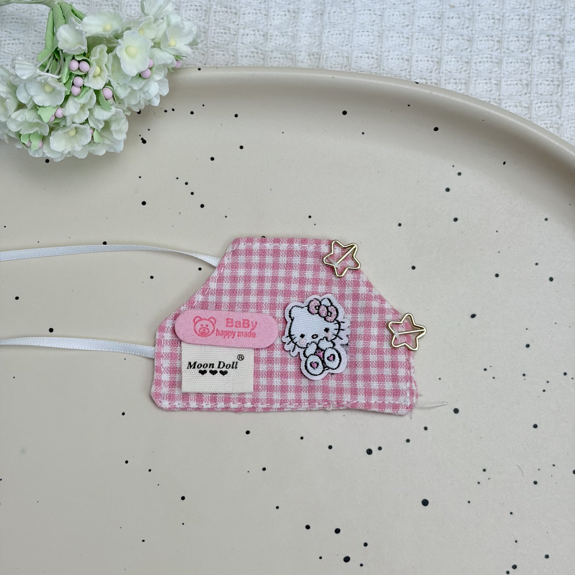 10cm doll clothing self-mocking bear hello Kitty dress up bjd Labubu apron accessory cotton doll accessory