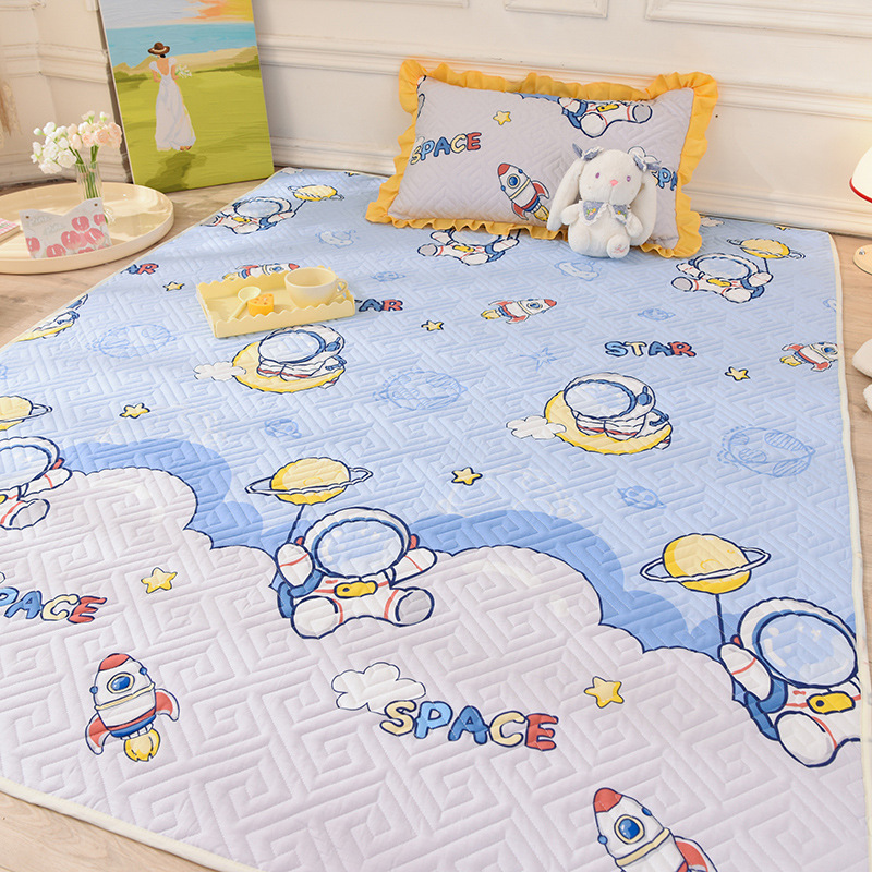 Cotton crawling mat protective pad machine washable fabric children crawling mat protective cover baby crawling mat anti-slip