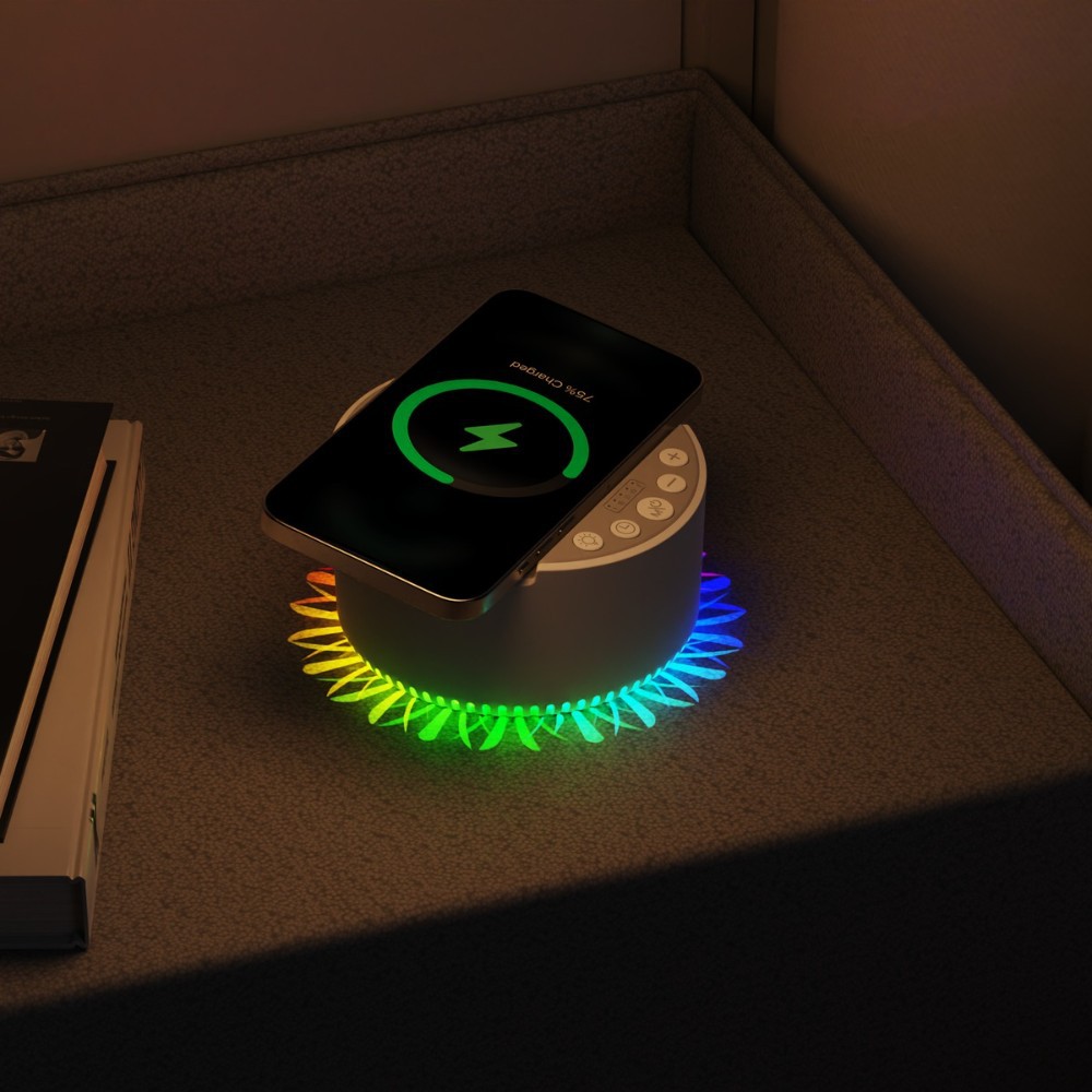 New Night Light White Noise Speaker Wireless Charging Bluetooth Speaker with White Noise Sleep Aid Multifunctional Speaker
