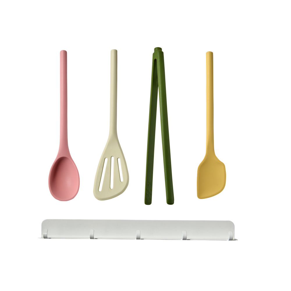 Magnetic silicone kitchen tools, high temperature resistant, fish spatula, food tongs, kitchen cooking tools, daily kitchen set