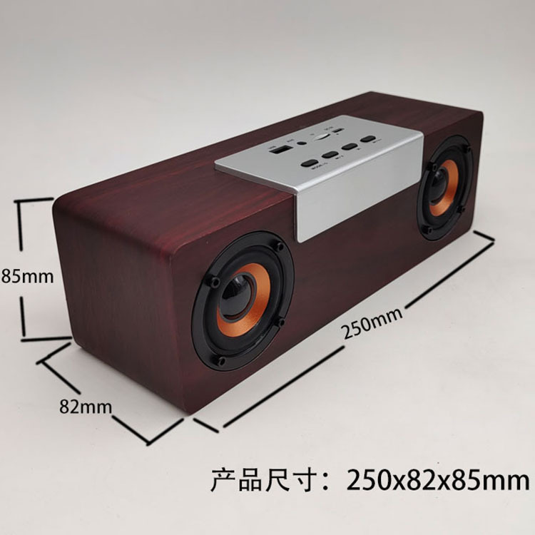 Bluetooth Small Speaker Desktop Portable TWS Heavy Bass Wooden Bluetooth Audio