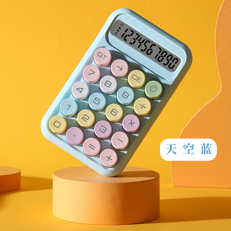 Dopamine transparent color round mechanical keyboard desktop calculator gradient color financial special computer