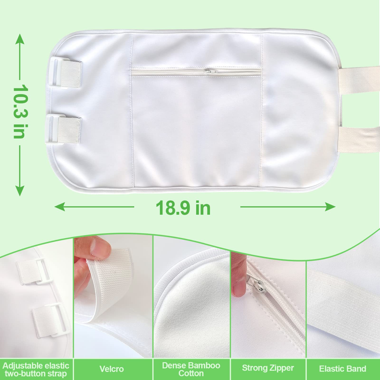 Castor Oil Pack Leak-Proof Organic Cotton Reusable Washable Essential Oil Care Auxiliary Pack