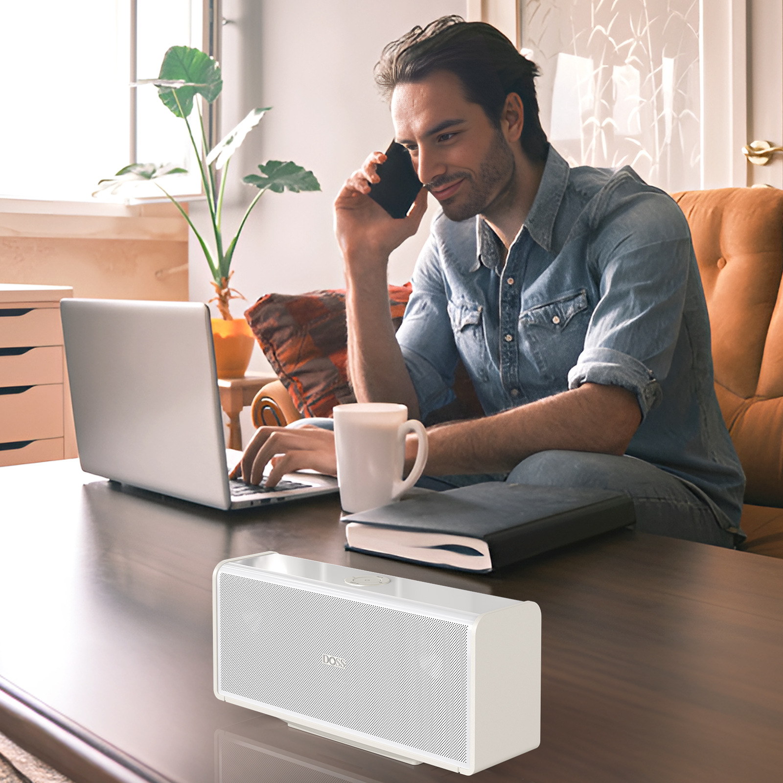DOSS SoundBox MAX Magic Brick HIFI Fever Bluetooth Speaker Desktop Home TV Bluetooth Audio
