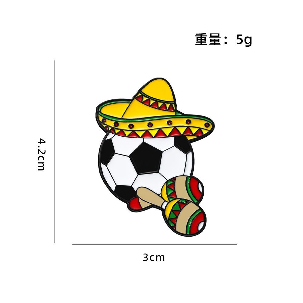 USA-Mexico-Canada World Cup Football Brooch Mexico USA Canada World Cup Peripheral Clothing Accessory Sports Badge
