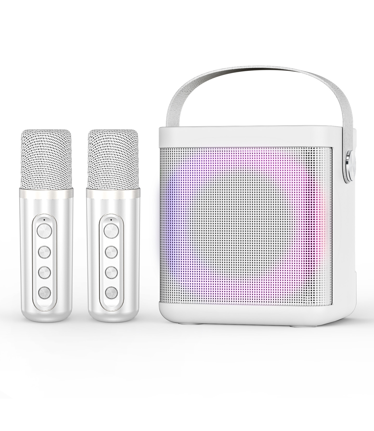 YS307 Karaoke Set KTV Sound Wireless Bluetooth Dual Microphone Speaker Microphone All-in-One