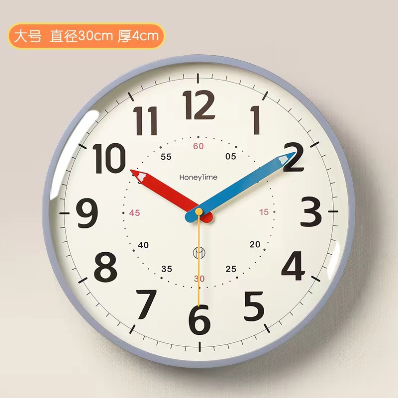 2026 New Living Room No-Drill Wall Clock, Simple Decorative Clock, Children's Bedroom Silent Clock