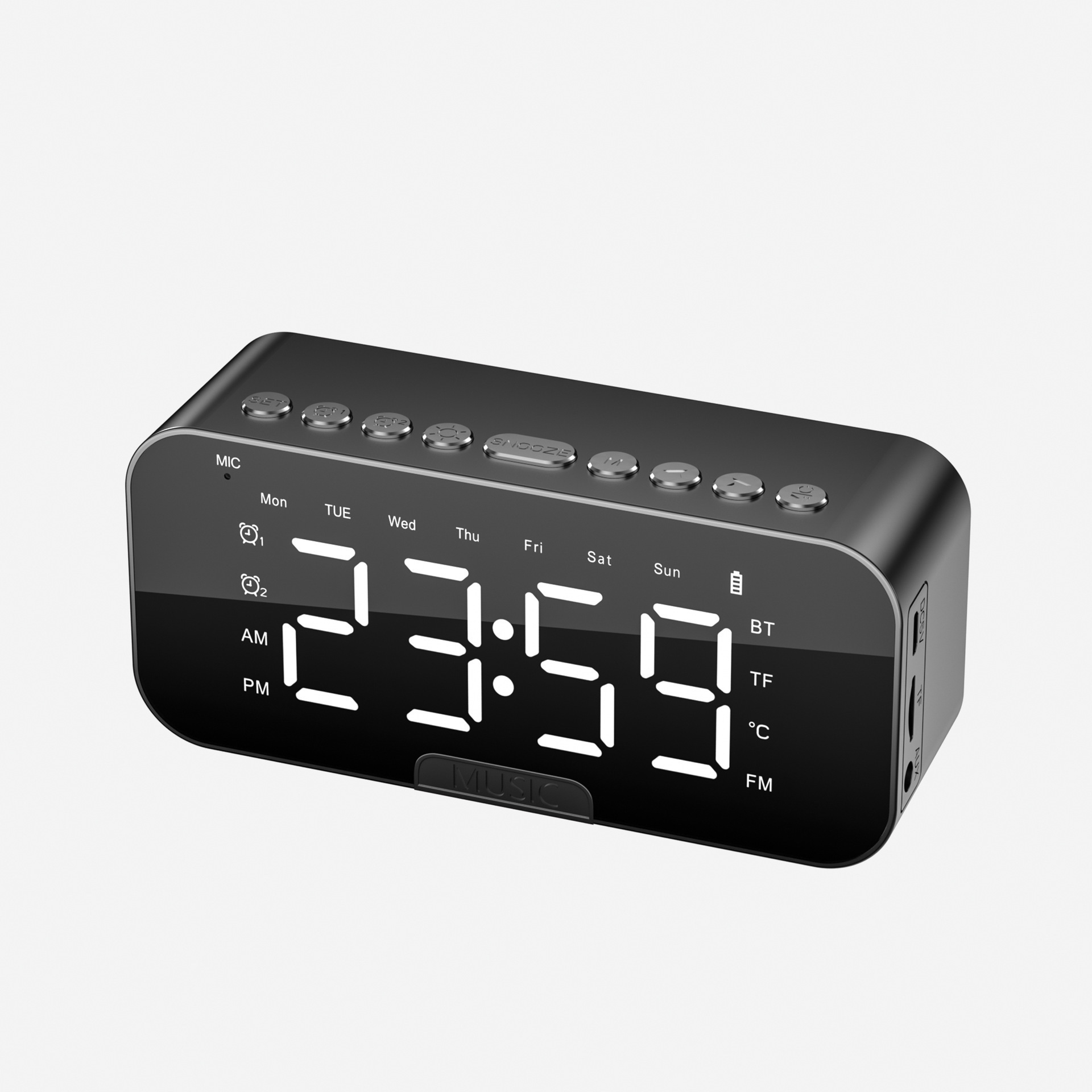 Private mold Bluetooth speaker P6 clock alarm clock audio desktop gift card smart voice speaker