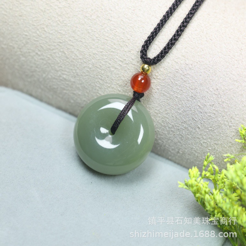 Xinjiang Natural Tianyu Peace Button Pendant Men Women Jade Button Pendant Live Broadcast