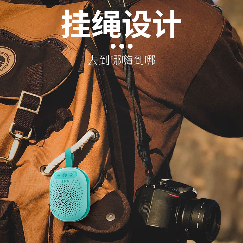 Bluetooth speaker TWS 3D sound effect four-level waterproof portable sports RGB light card insertion year-end gift Bluetooth speaker