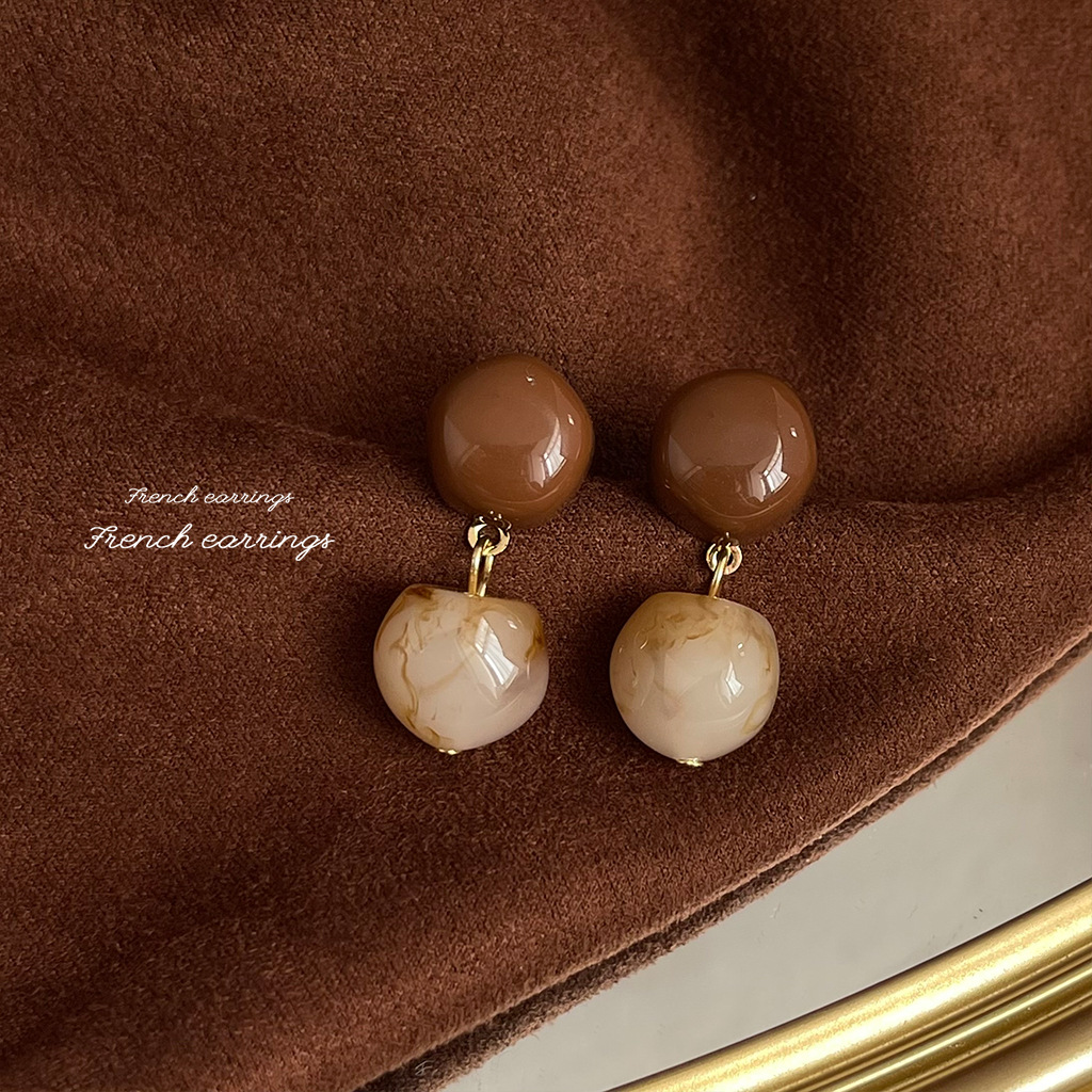 Vintage style elegant silver-plated needle earrings heavy work exaggerated earrings