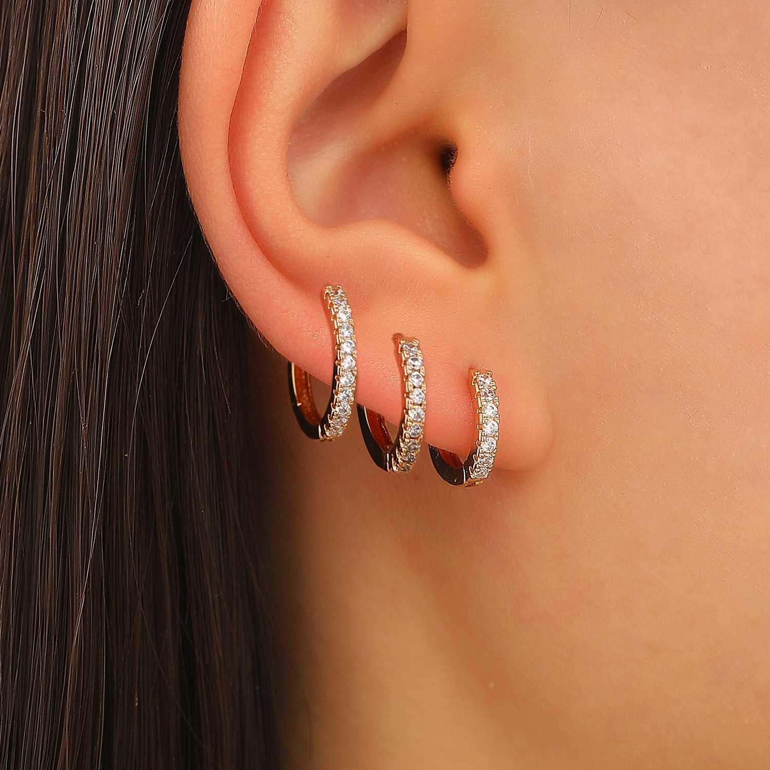 Simple Earring Hoop Niche Unisex Alloy Earring Rock Punk Earrings