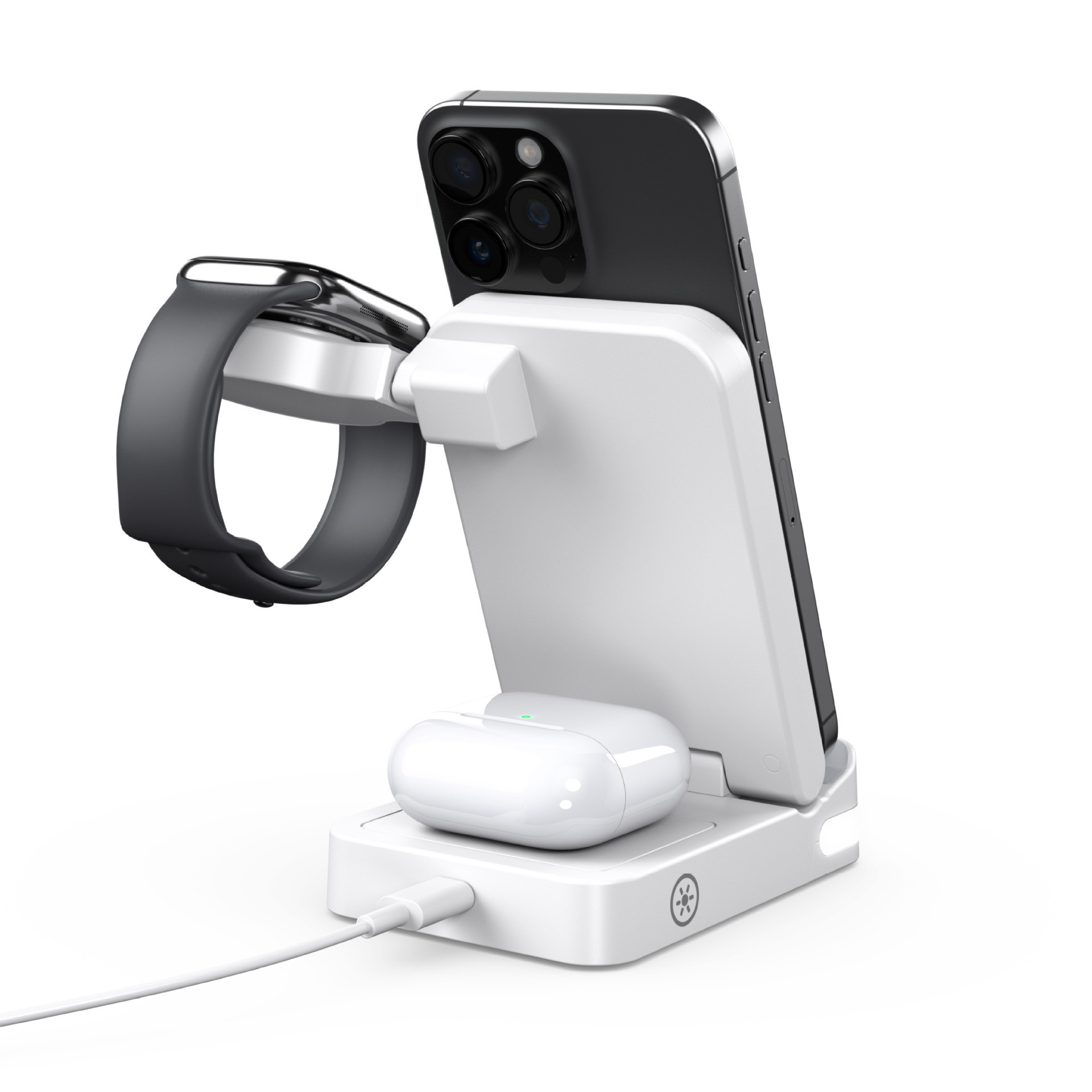New Product for Huawei Apple Samsung Phone Watch Earphone 3-in-1 Foldable Wireless Charger