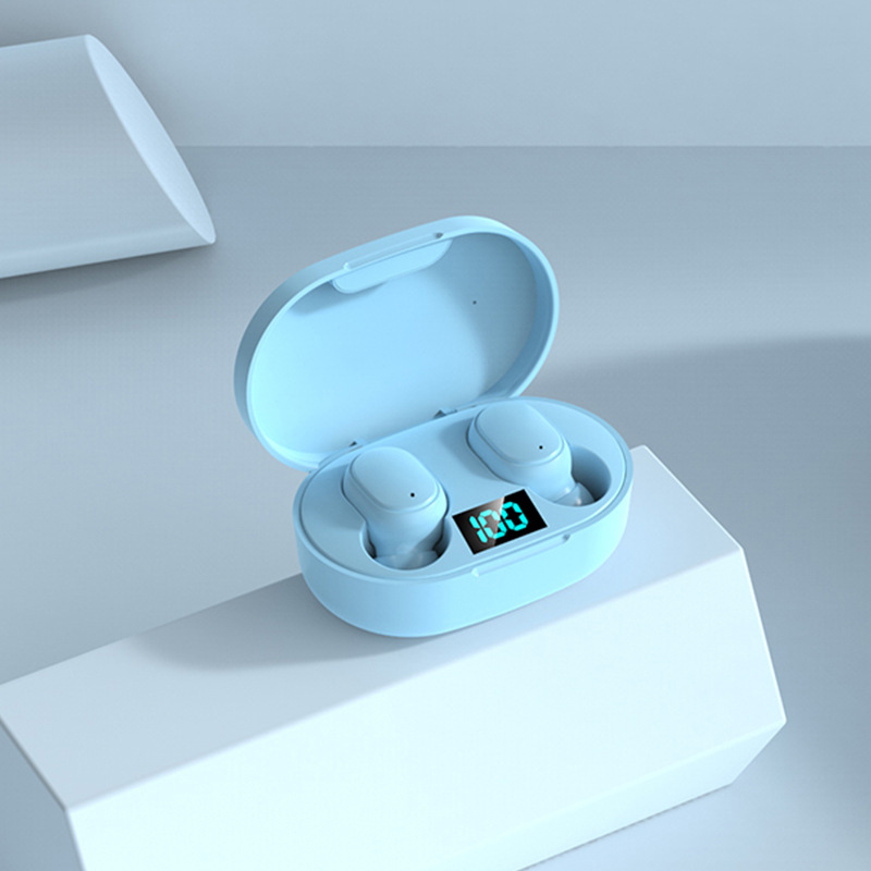 E6S Bluetooth Earphone Macaron Mini Sports In-ear Stereo Noise Reduction Digital Display Wireless Sports Noise Reduction