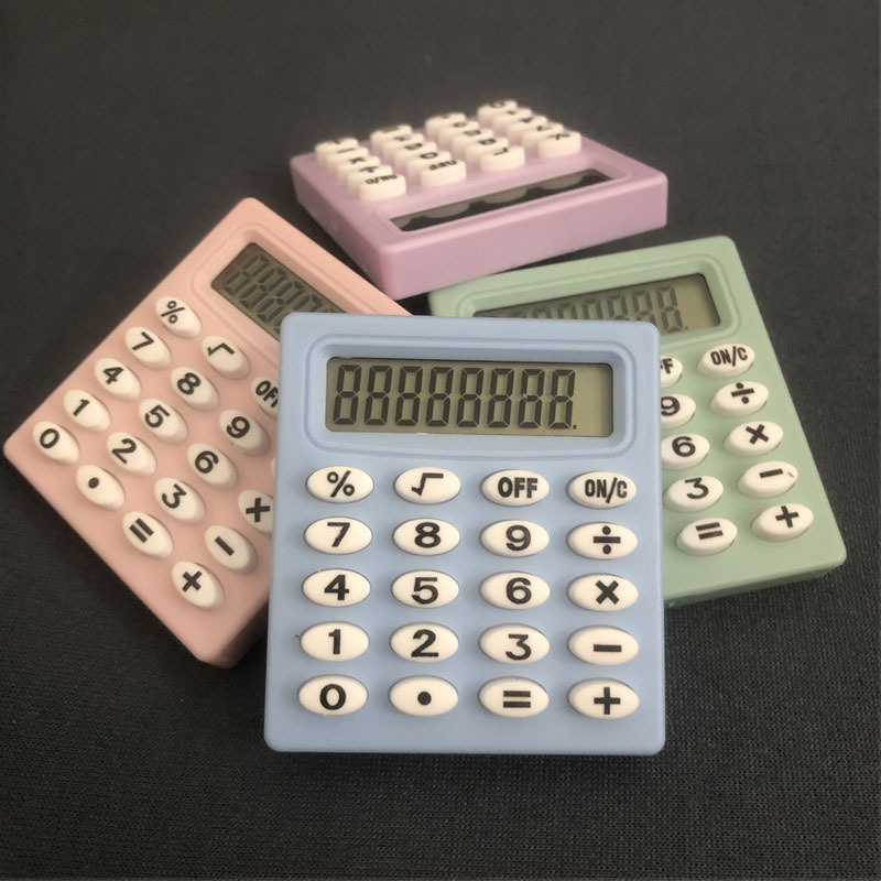Small Square Mini Calculator Student Stationery Arithmetic Calculator Pocket 8-Digit Calculator