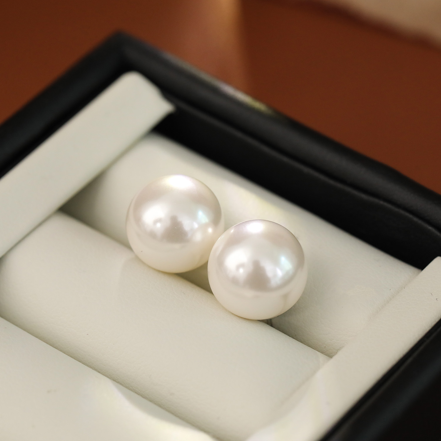 Fever Ear Studs Sense CZ Pearl Large Strong Light Round Earrings Women