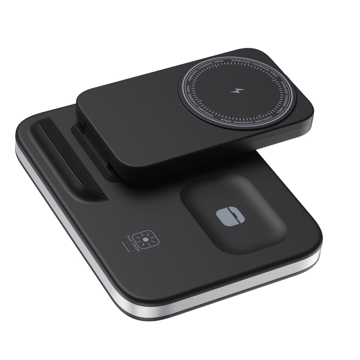Magnetic folding three-in-one wireless charger phone stand multi-functional for Apple 16 phone wireless charging