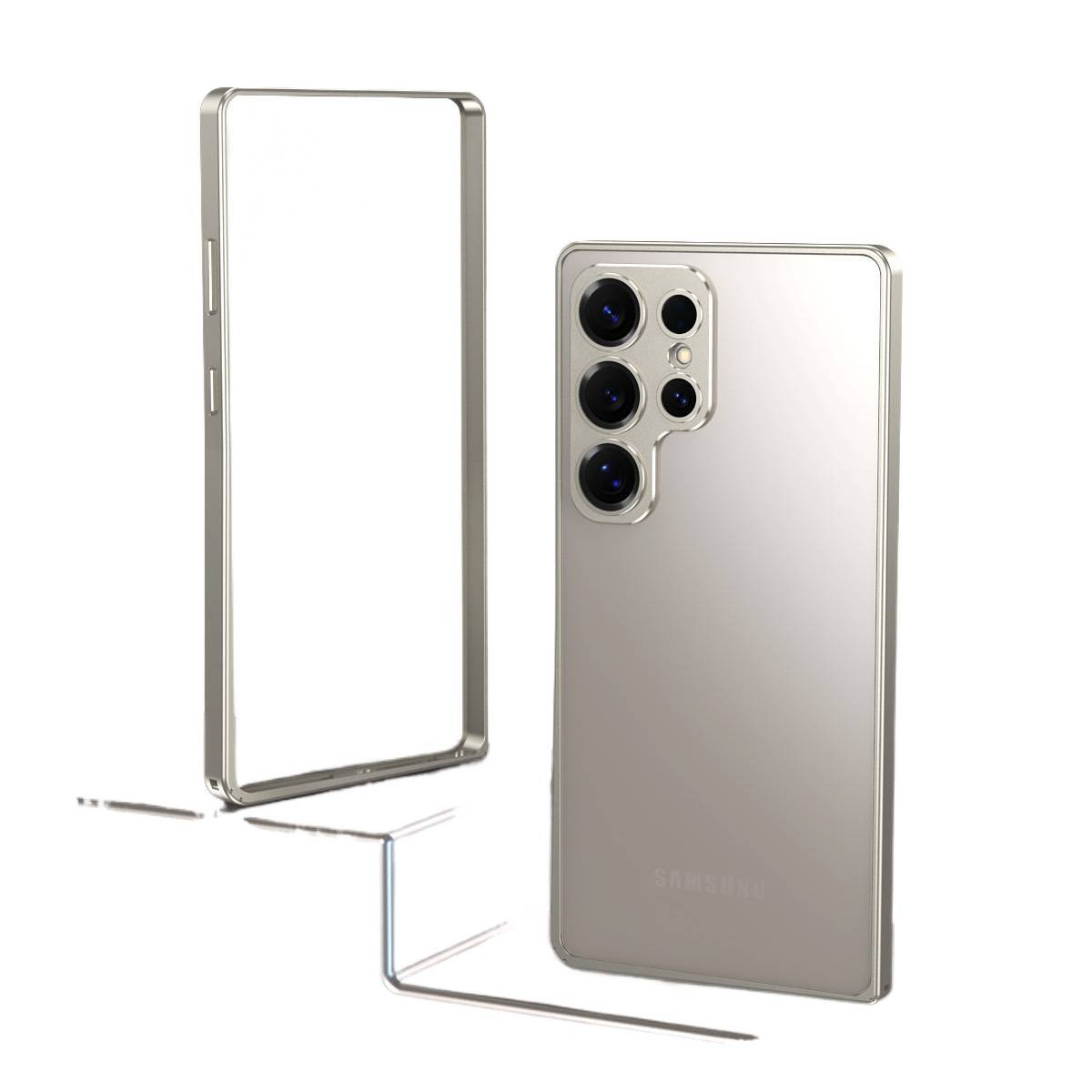 Star Armor metal lens suitable for Samsung S25 Ultra phone case aluminum alloy frame without back plate S24+ protective case