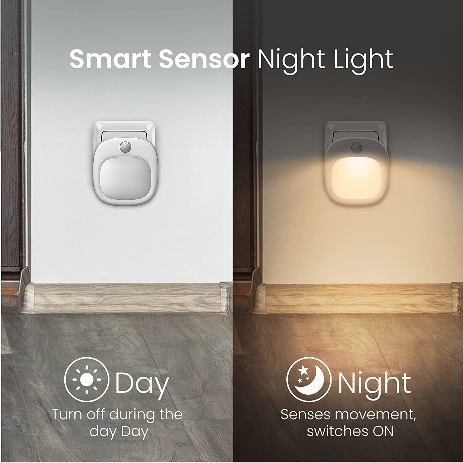 LED night light bedroom bedside sleeping light stair smart energy-saving sensor light night light sensor light
